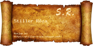 Stiller Róza névjegykártya